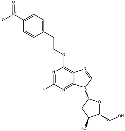2-Fluoro-6-O-[2-(4-nitrophenyl)ethyl]-2'-dexoyinosine Structure
