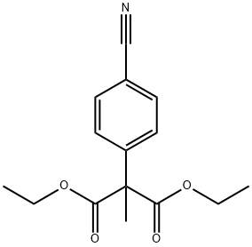 Diethyl 2-(4-cyanophenyl)-2-methylmalonate Structure