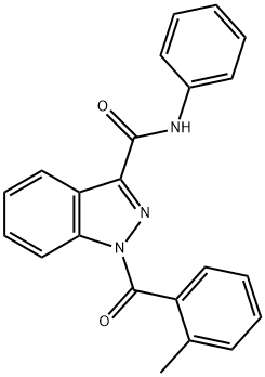 1-(2-Methylbenzoyl)-N-phenyl-1H-indazole-3-carboxamide Struktur