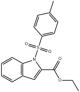 1H-Indole-2-carboxylic acid, 1-[(4-methylphenyl)sulfonyl]-, ethyl ester 化学構造式