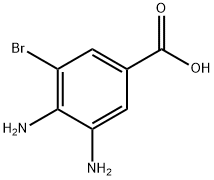 3,4-二氨基-5-溴苯甲酸,1329119-36-9,结构式