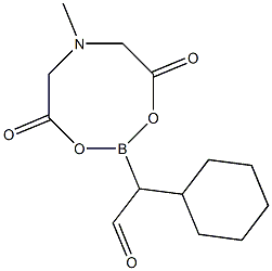 Cyclohexyl(6-methyl-4,8-dioxo-1,3,6,2-dioxazaborocan-2-yl)acetaldehyde Struktur