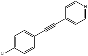 Pyridine, 4-[(4-chlorophenyl)ethynyl]-
 Struktur