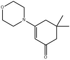 3-モルホリノ-5,5-ジメチル-2-シクロヘキセン-1-オン 化学構造式