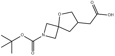 2-(2-Boc-5-oxa-2-azaspiro[3.4]octan-7-yl)acetic acid Struktur