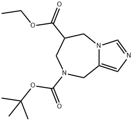 8-Tert-Butyl 6-Ethyl 6,7-Dihydro-5H-Imidazo[1,5-A][1,4]Diazepine-6,8(9H)-Dicarboxylate Struktur
