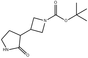 Tert-Butyl 3-(2-Oxopyrrolidin-3-Yl)Azetidine-1-Carboxylate Struktur