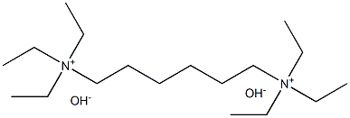 1,6-Hexanediaminium, N,N,N,N',N',N'-hexaethyl-, dihydroxide
 Struktur