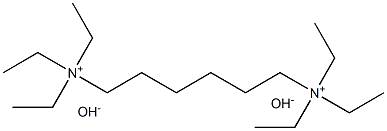1,6-Hexanediaminium, N,N,N,N',N',N'-hexaethyl-, dihydroxide
 Structure