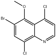 6-Bromo-4,8-dichloro-5-methoxyquinoline Struktur