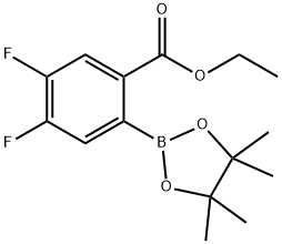 2-(Ethoxycarbonyl)-4,5-difluorophenylboronic acid pinacol ester Struktur