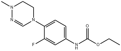 乙基 (3-氟-4-(1-甲基-5,6-二氢-1,2,4-三嗪-4(1H)-基)苯基)氨基甲酯, 1334167-72-4, 结构式