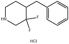 4-BENZYL-3,3-DIFLUOROPIPERIDINE HYDROCHLORIDE, 1334415-44-9, 结构式