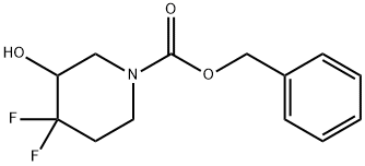 benzyl 4,4-difluoro-3-hydroxypiperidine-1-carboxylate Structure