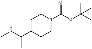 4-(1-(甲基氨基)乙基)哌啶-1-羧酸叔丁酯, 1334495-17-8, 结构式