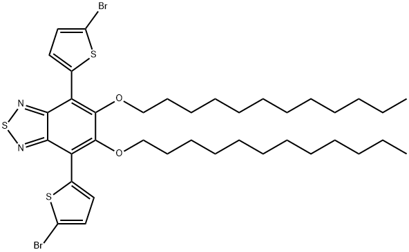4,7-Bis(5-bromothiophen-2-yl)-5,6-bis(dodecyloxy)benzo[c][1,2,5]thiadiazole Structure