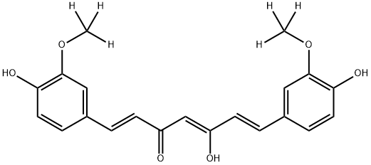 (1E,4Z,6E)-5-羟基-1,7-二[4-羟基-3-(甲氧基-D3)苯基]-1,4,6-庚三烯-3-酮,1335198-02-1,结构式