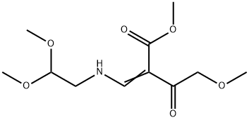 methyl 2-(((2,2-dimethoxyethyl)amino)methylene)-4-methoxy-3-oxobutanoate Struktur