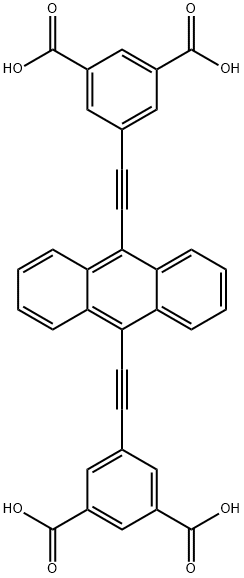 5,5'-(9,10-anthracenediyldi-2,1-ethynediyl)bis-isophthalic acid Struktur