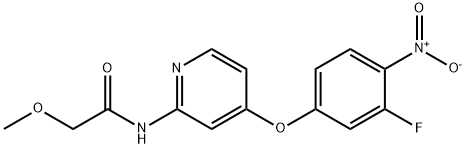 N-(4-(3-Fluoro-4-nitrophenoxy)pyridin-2-yl)-2-methoxyacetamide 结构式