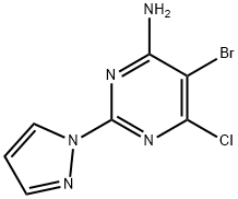 5-溴-6-氯-2-(1H-吡唑-1-基)嘧啶-4-胺