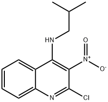 2-chloro-N-(2-methylpropyl)-3-nitroquinolin-4-amine 化学構造式