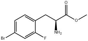 METHYL 2-AMINO-3-(4-BROMO-2-FLUOROPHENYL)PROPANOATE Structure