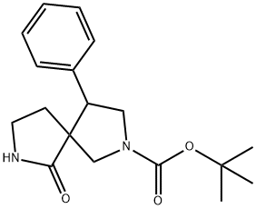 Tert-Butyl 6-Oxo-4-Phenyl-2,7-Diazaspiro[4.4]Nonane-2-Carboxylate Struktur