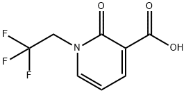2-oxo-1-(2,2,2-trifluoroethyl)-1,2-dihydropyridine-3-carboxylic acid Struktur