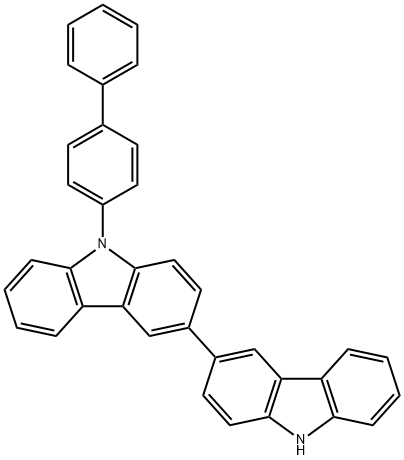 9-[1,1'-biphenyl]-4-yl-3,3'-Bi-9H-carbazole Structure