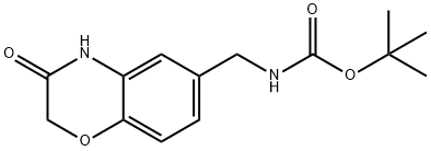 tert-butyl ((3-oxo-3,4-dihydro-2H-benzo[b][1,4]oxazin-6-yl)methyl)carbamate Structure