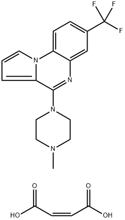 7-Trifluoromethyl-4-(4-methyl-1-piperazinyl)pyrrolo-[1,2-a]quinoxaline maleate salt Structure