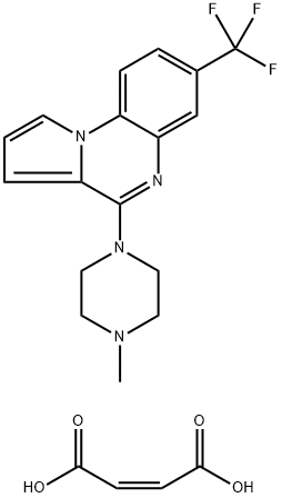 1350965-83-1 7-Trifluoromethyl-4-(4-methyl-1-piperazinyl)pyrrolo-[1,2-a]quinoxaline maleate salt