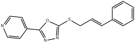 cinnamyl 5-(4-pyridinyl)-1,3,4-oxadiazol-2-yl sulfide Struktur