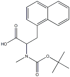 2-(tert-butoxycarbonyl(methyl)amino)-3-(naphthalen-1-yl)propanoic acid,135216-08-9,结构式