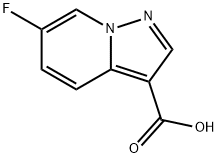 6-フルオロピラゾロ[1,5-A]ピリジン-3-カルボン酸 化学構造式