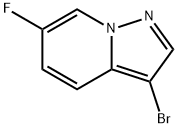 3-ブロモ-6-フルオロピラゾロ[1,5-A]ピリジン 化学構造式