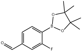 2-氟-4-甲酰基苯硼酸频哪醇酯, 1352657-25-0, 结构式