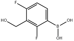 2,4-氟-3-(羟甲基)苯基硼酸, 1352813-46-7, 结构式