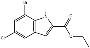 7-Bromo-5-chloro-1H-indole-2-carboxylic acid ethyl ester Structure