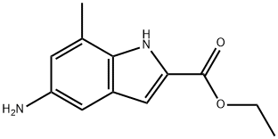 5-氨基-7-甲基-1H-吲哚-2-羧酸乙酯,1352906-45-6,结构式