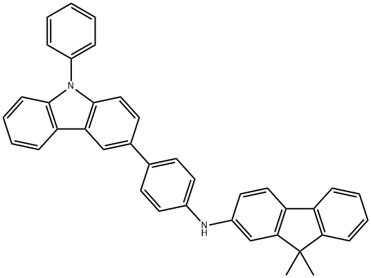 9,9-dimethyl-N-[4-(9-phenyl-9H-carbazole-3-yl)phenyl]-9H-fluoren-2-amine Struktur