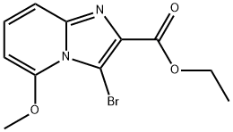 3-Bromo-5-methoxy-imidazo[1,2-a]pyridine-2-carboxylic acid ethyl ester Struktur