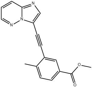 BENZOIC ACID, 3-(2-IMIDAZO[1,2-B]PYRIDAZIN-3-YLETHYNYL)-4-METHYL-, METHYL ESTER, 1356385-96-0, 结构式