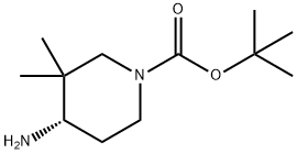 (S)-4-氨基-3,3-二甲基哌啶-1-羧酸叔丁酯 结构式