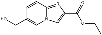 6-Hydroxymethyl-imidazo[1,2-a]pyridine-2-carboxylic acid ethyl ester Struktur