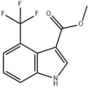 4-三氟甲基吲哚-3-甲酸甲酯 结构式