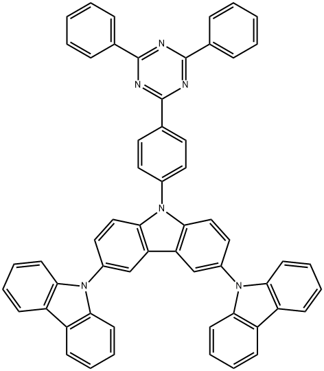 9'-[4-(4,6-二苯基-1,3,5-三嗪-2-基)苯基]-9,3':6',9''-TER-9H-咔唑,1361093-61-9,结构式