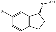 6-ブロモ-2,3-ジヒドロ-1H-インデン-1-オンオキシム 化学構造式