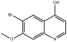 6-溴-4-羟基-7-甲氧基喹啉 结构式